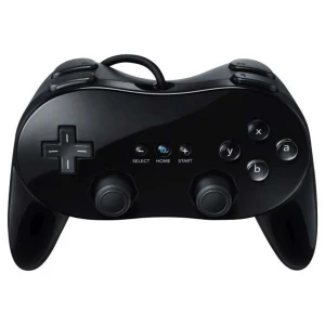 Czarny kompatybilny pad klasyczny Pro Wii do Nintendo Wii
