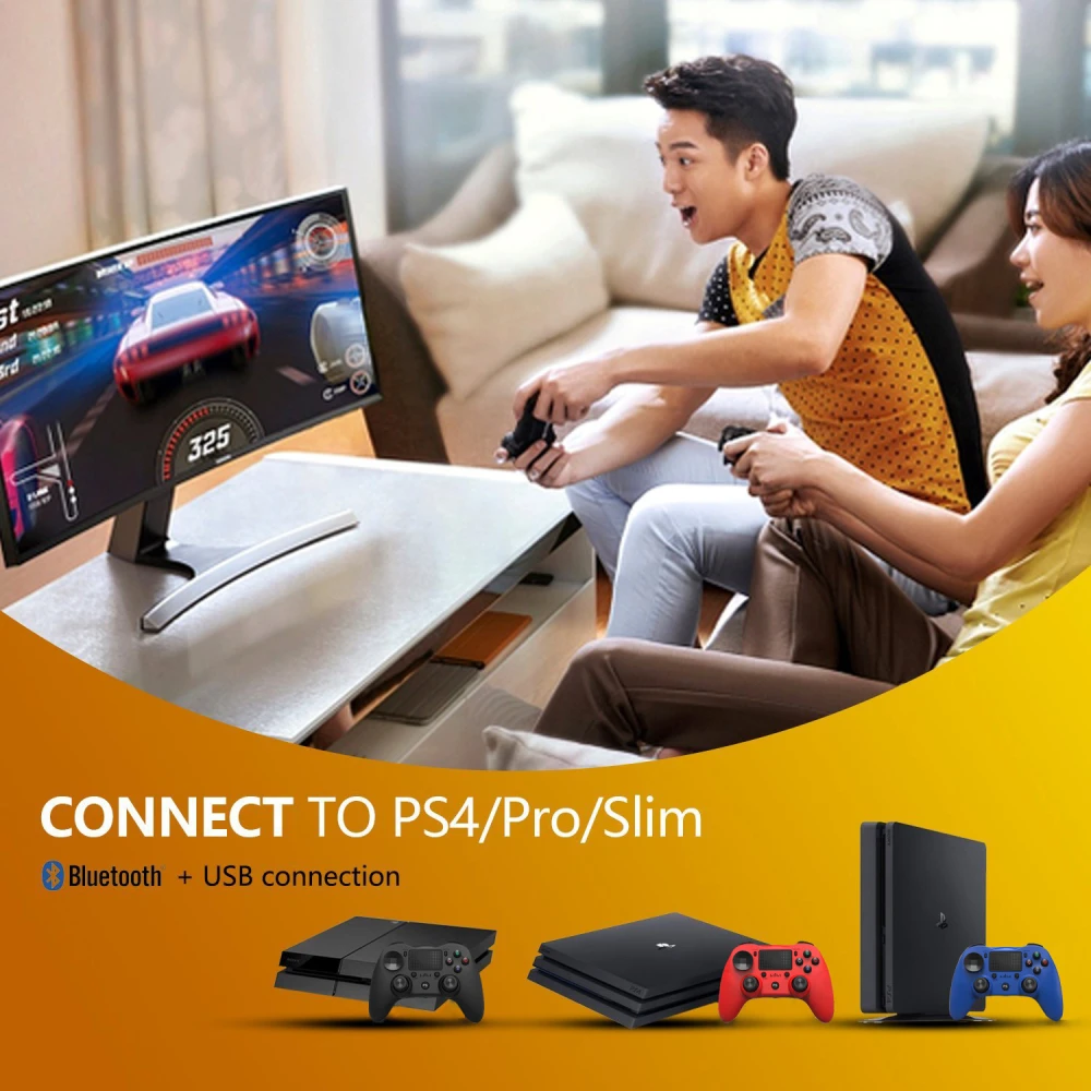 Biały bezprzewodowy pad kompatybilny z PS4 DoubleShock 4