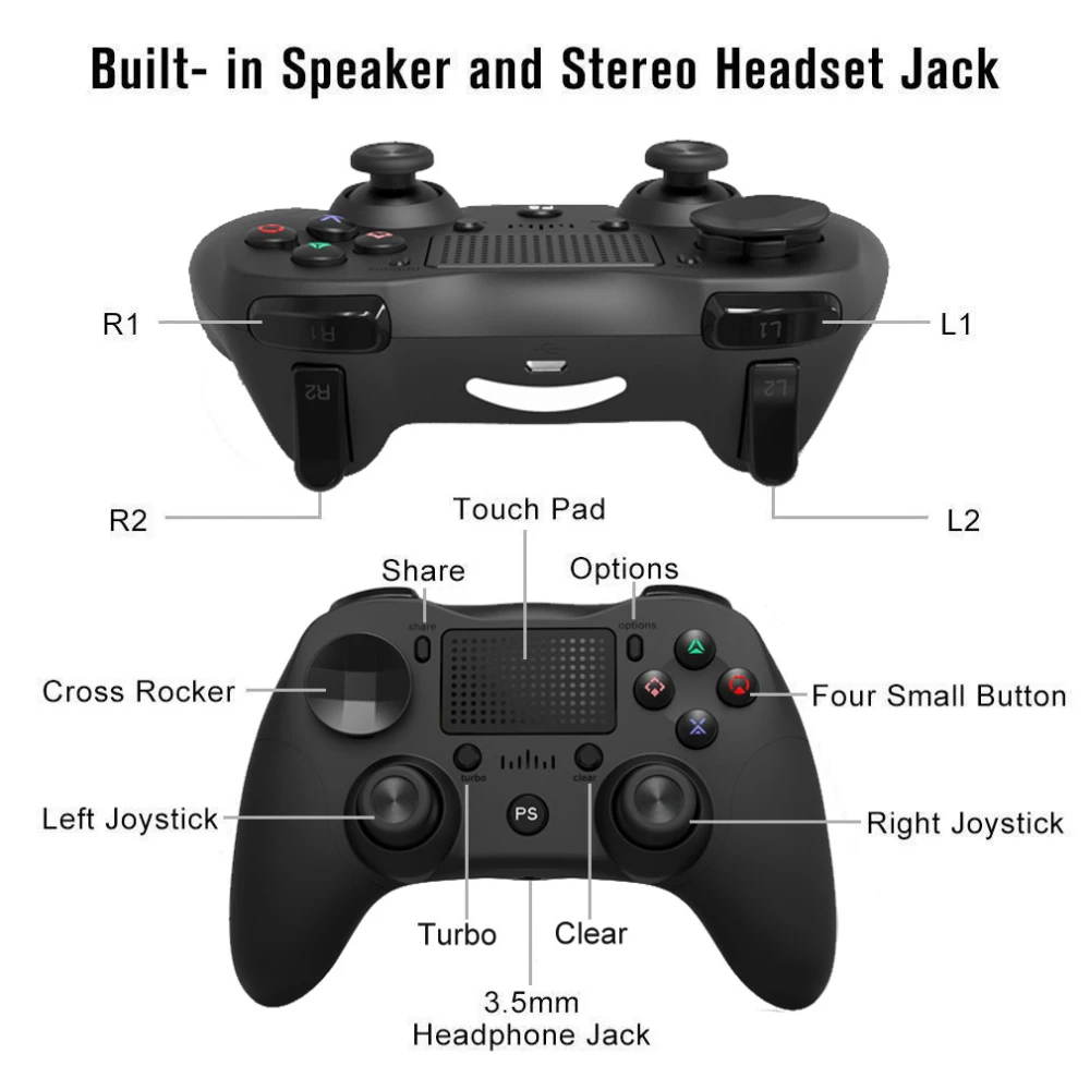 Bezprzewodowy pad kompatybilny z PS4 DoubleShock 4 czarny