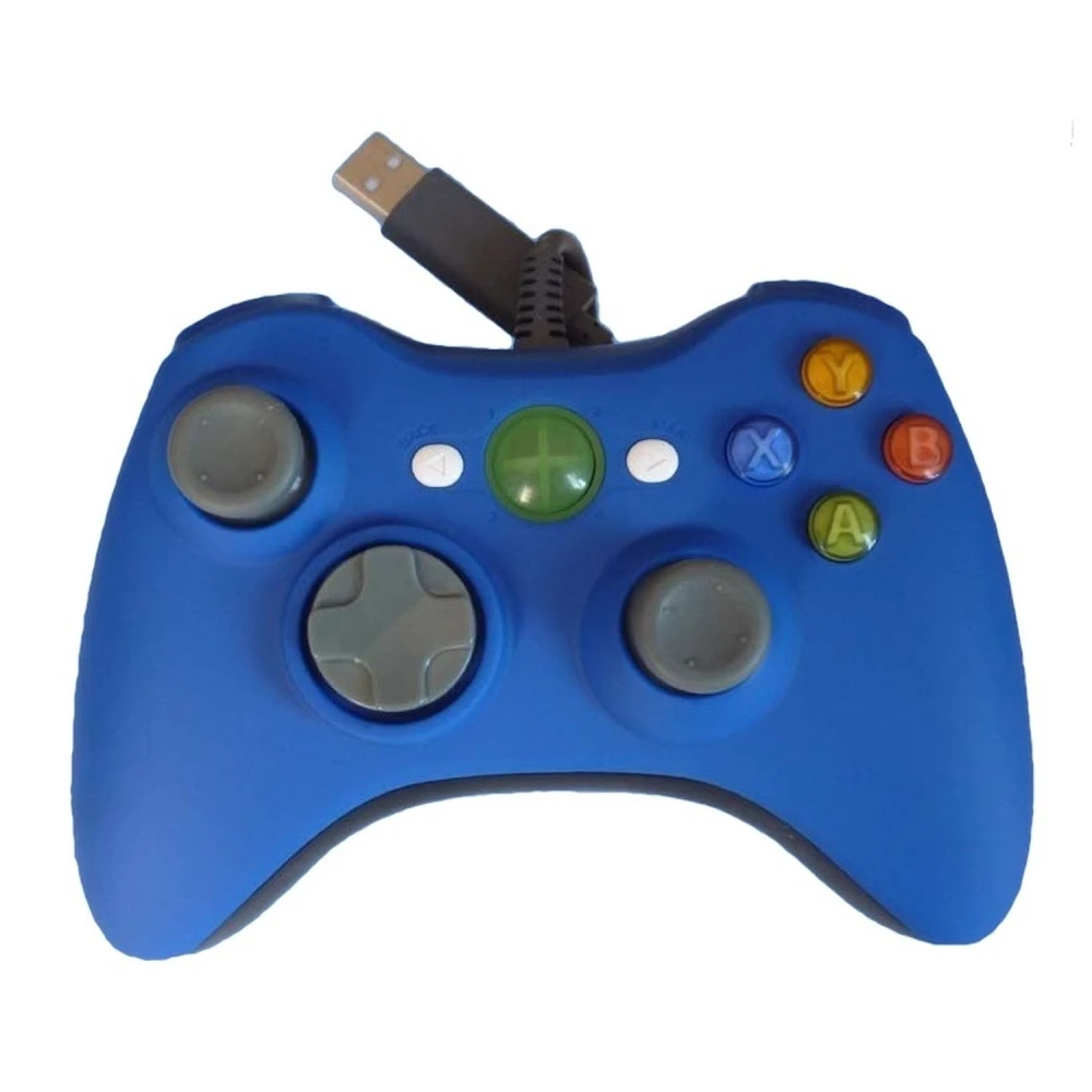 Niebieski przewodowy pad kompatybilny z Xbox 360