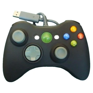 Czarny przewodowy pad do Xbox 360 dla maksymalnej wygody i kontroli
