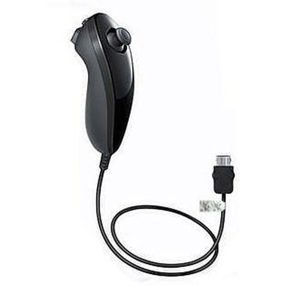 Czarny kompatybilny Nunchuk do Wii do precyzyjnej gry