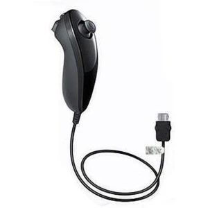 Czarny kompatybilny Nunchuk do Wii do precyzyjnej gry