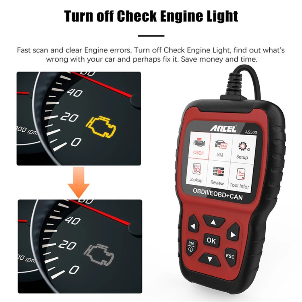 Ancel AS500 OBD2 Scanner – tester diagnostyczny do aut