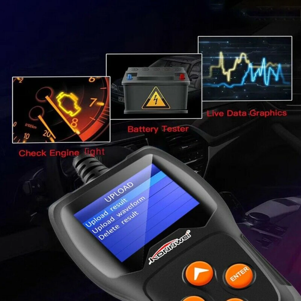 Tester akumulatorów Konnwei KW600 12V do auta i moto