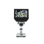Vista frontal del microscopio digital 3,6MP con pantalla LCD 4,3 pulgadas