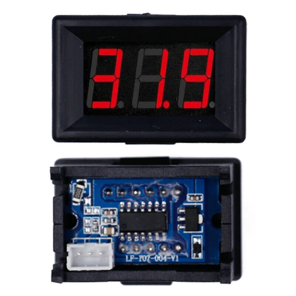Mini woltomierz cyfrowy 3,5V - 30V LED do baterii, do zabudowy