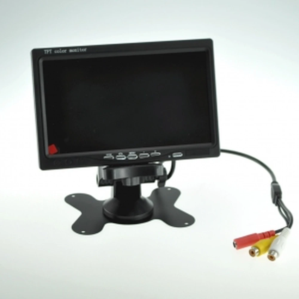 Monitor samochodowy 7 cali do zabudowy z 2 wejściami wideo