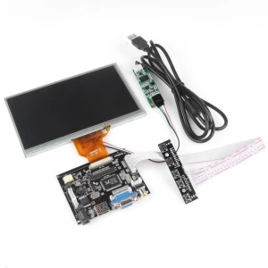 Monitor TFT LCD 7 cali do Raspberry Pi z panelem dotykowym i płytą HDMI VGA 2AV
