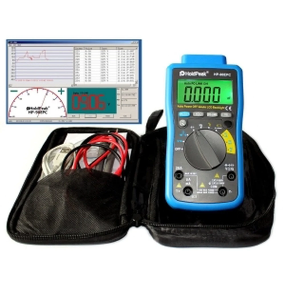 Multimetr cyfrowy HP-90EPC HoldPeak RMS auto zakres z testem baterii i Min/Max