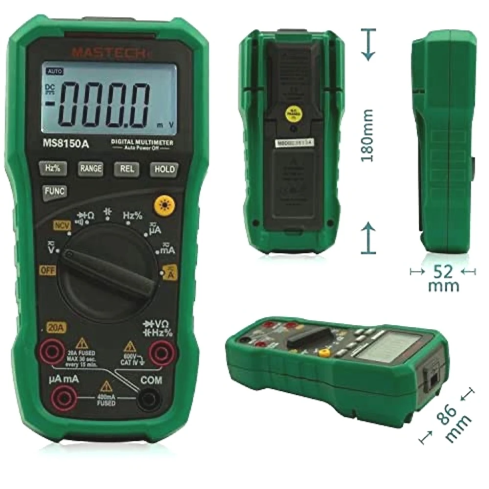Multimetr cyfrowy Mastech MS8150A z częstotliwością i pojemnością CAT3 CAT4