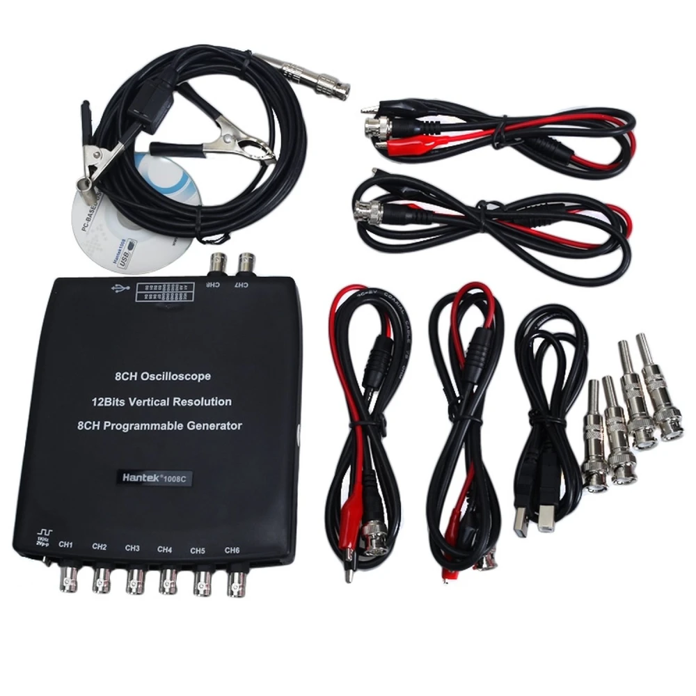 Oscyloskop samochodowy USB Hantek 1008c cyfrowy 8 kanałów do PC
