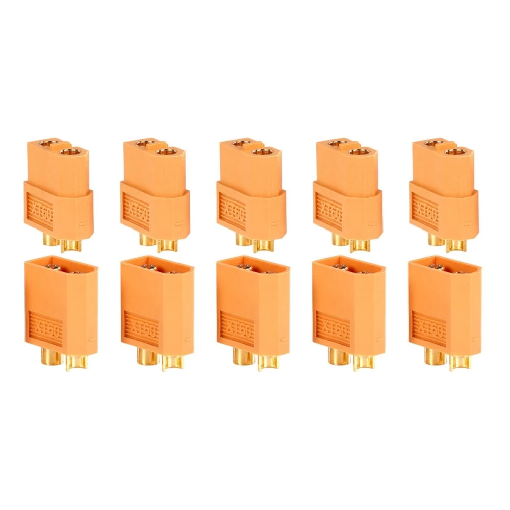 Zestaw 10 złączy XT60 (5 żeńskich + 5 męskich) do baterii LiPo Amass