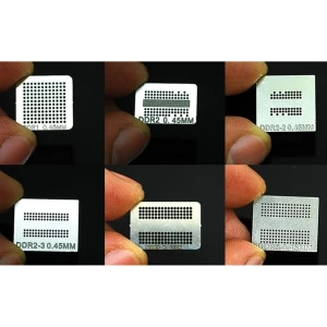Mlink Zestaw 6 szablonów reballing do chipów pamięci DDR, DDR2, DDR3 i GDDR5