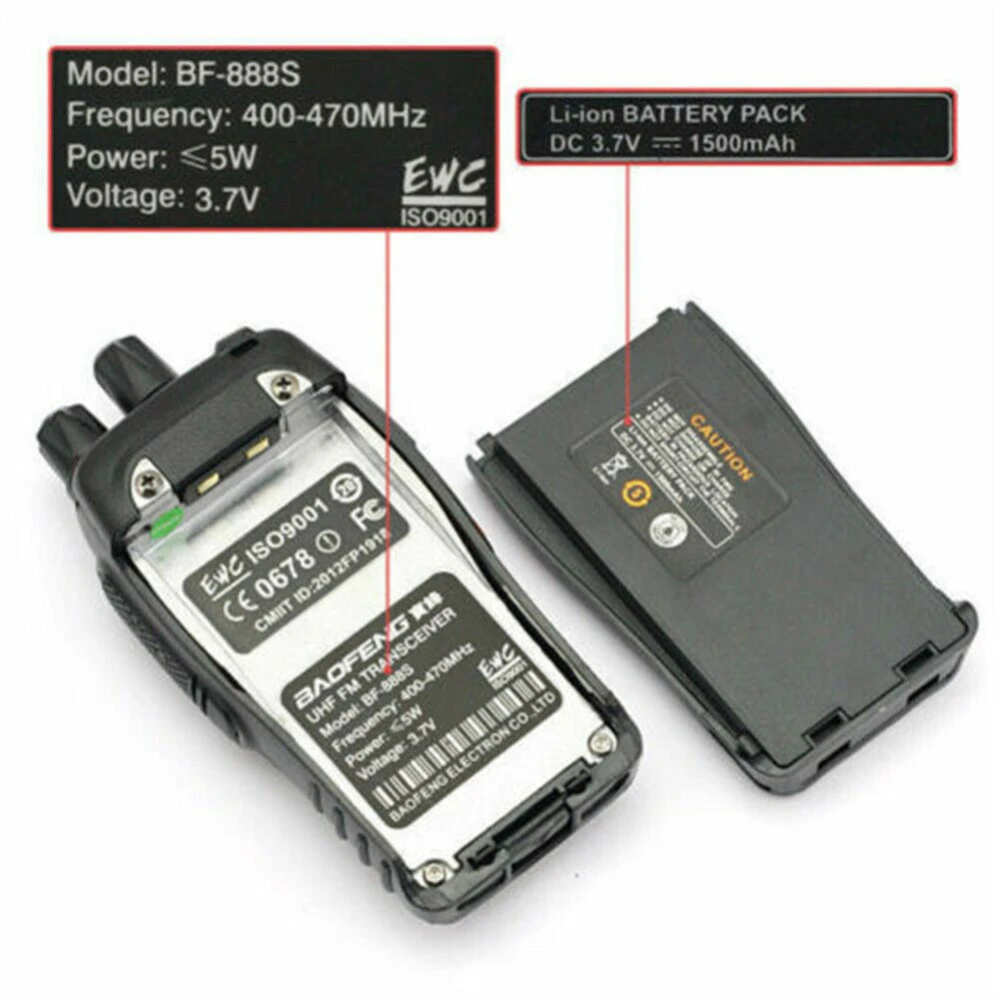 Pack doble de walkie talkies Baofeng BF-888S con cargadores y auriculares