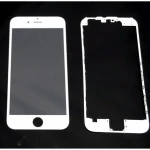 Szklany ekran iPhone 6 biały z ramką klejącą do naprawy