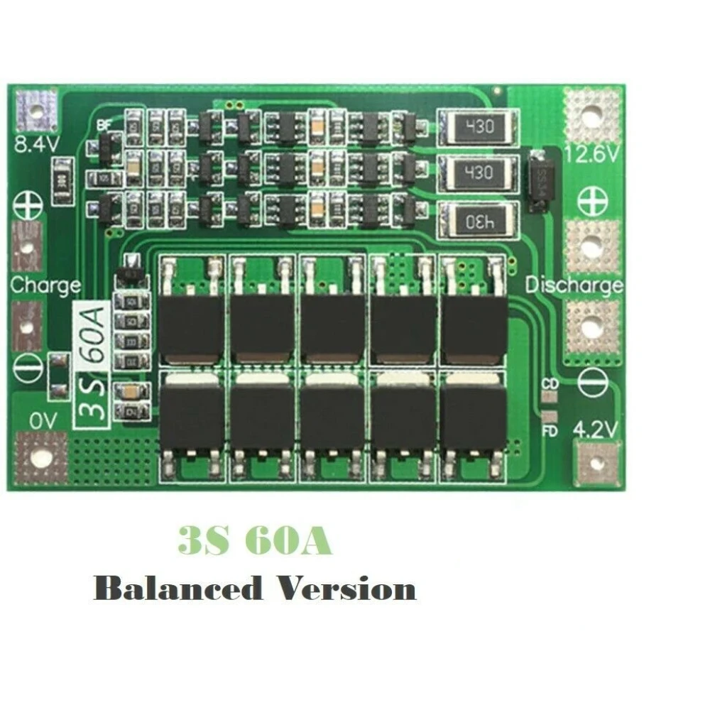 Płytka ochronna PCB 3S 60A z balansem do baterii litowej