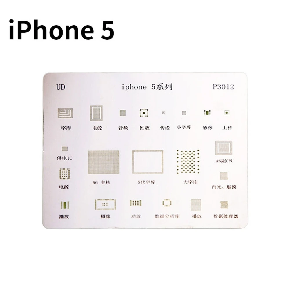 Płyta stencil IC iPhone 5 do reballingu BGA z bezpośrednim ciepłem