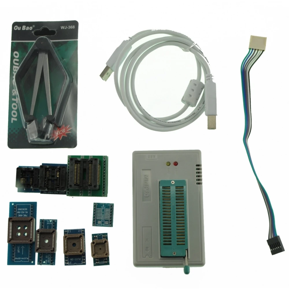 Uniwersalny programator USB Minipro TL866A z ICSP i 5 gniazdami do mikrokontrolerów