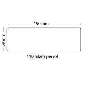 Rolka 110 samoprzylepnych etykiet kompatybilnych Dymo 99019 190mm x 59mm