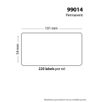 Rolka 220 etykiet samoprzylepnych 101x54mm kompatybilna z Dymo 99014