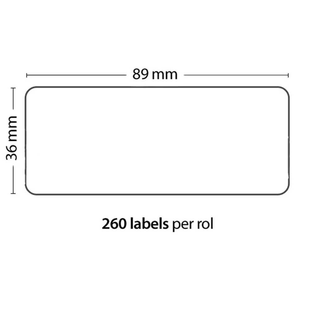 Rolka 260 etykiet samoprzylepnych kompatybilnych z Dymo 99012 89x36mm