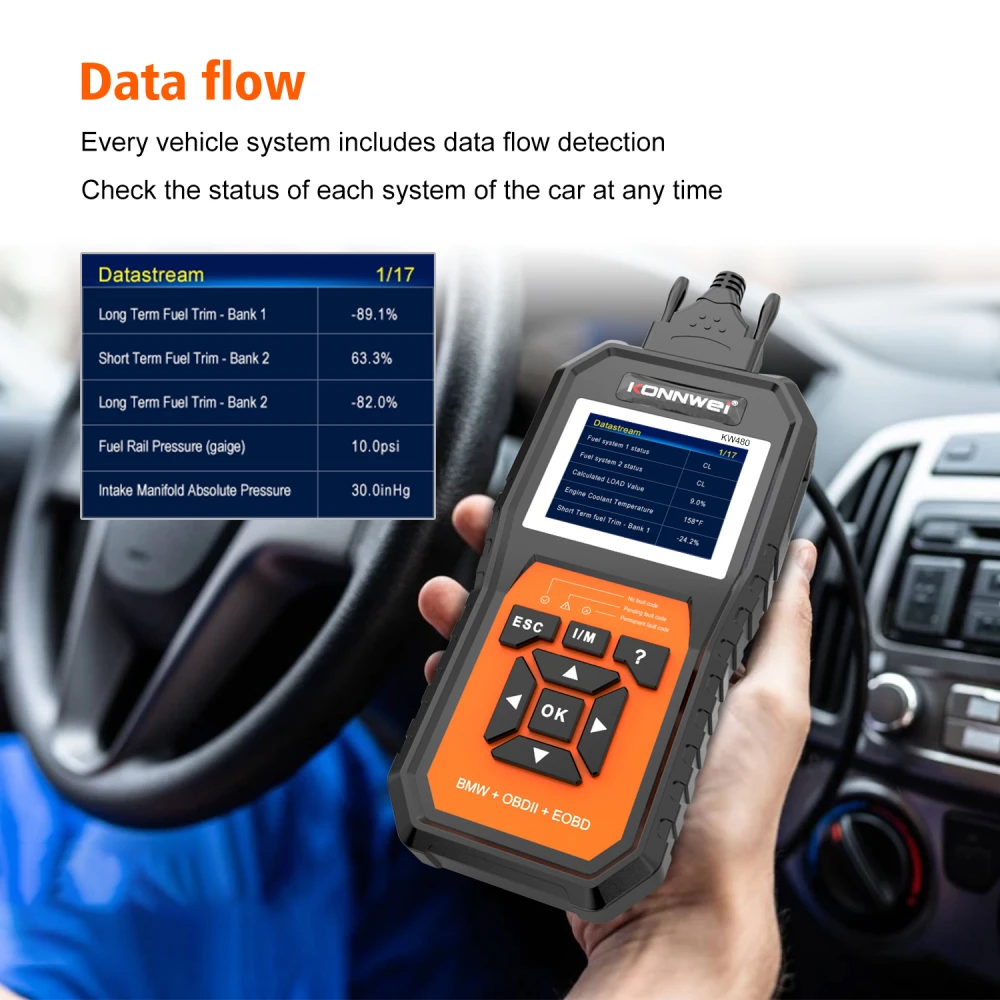 Tester diagnostyczny BMW Konnwei KW480 - OBD2 do BMW