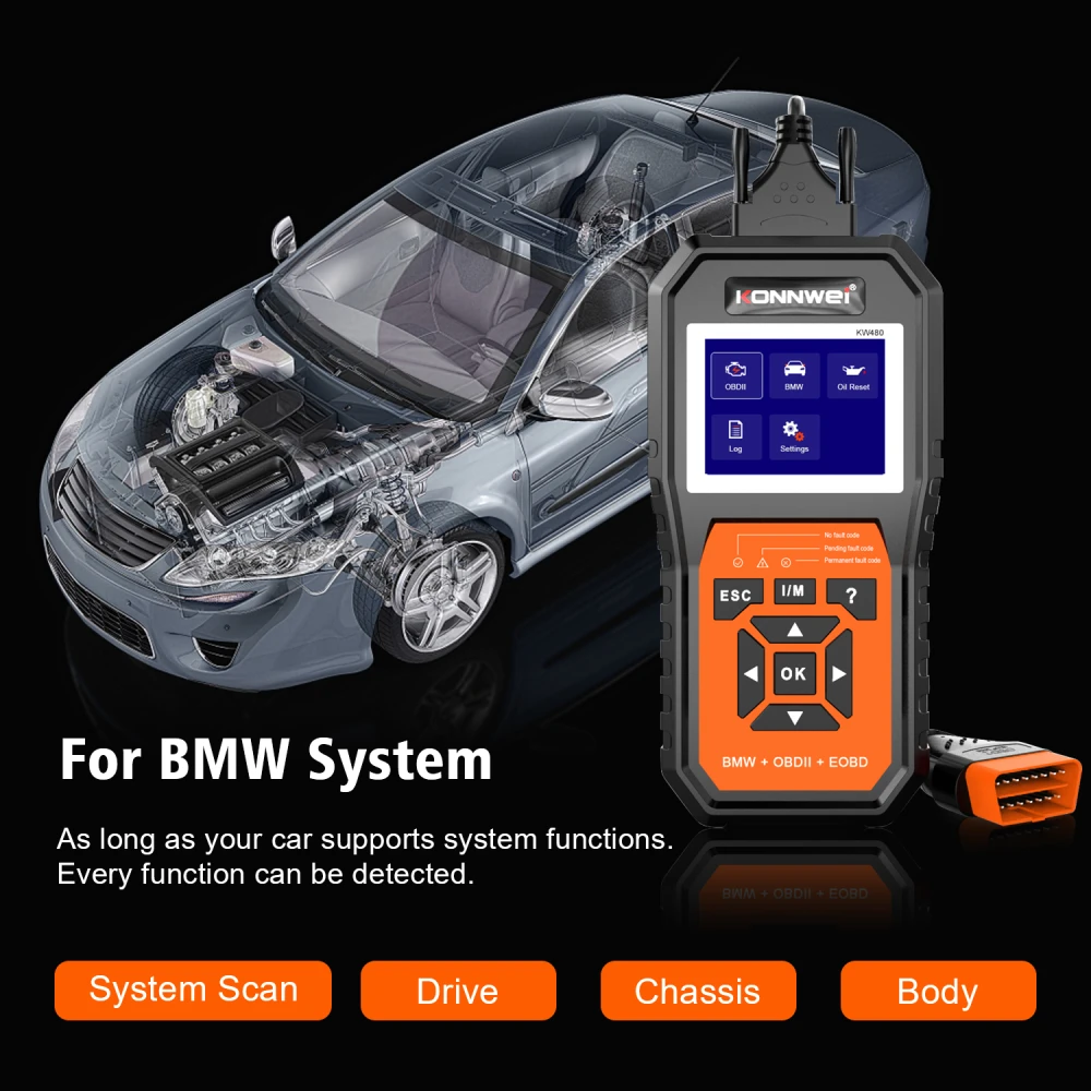 Tester diagnostyczny BMW Konnwei KW480 - OBD2 do BMW