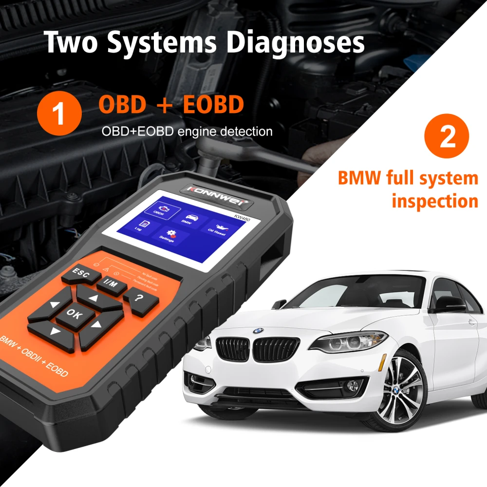 Tester diagnostyczny BMW Konnwei KW480 - OBD2 do BMW