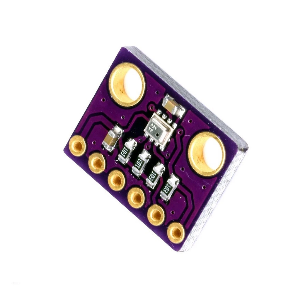 Vista lateral del sensor BMP280 para medición de presión y temperatura