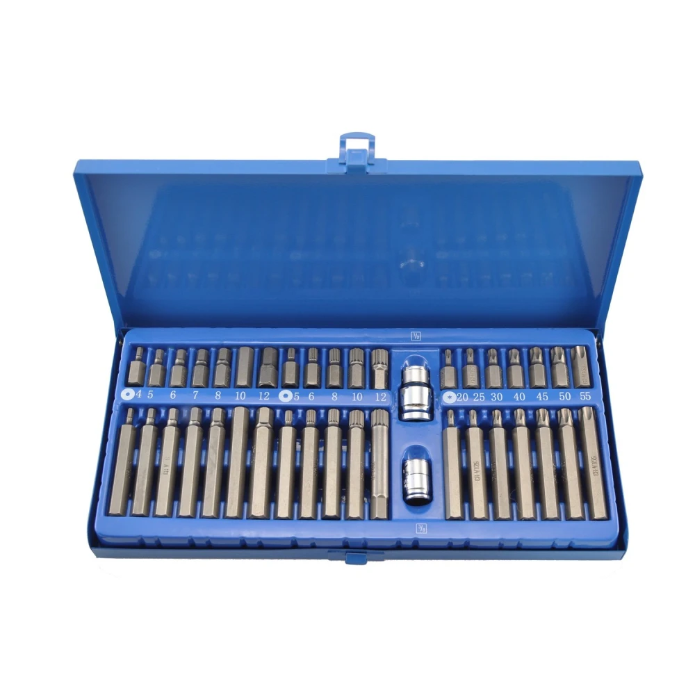 Zestaw 40 bitów Torx i hex 1/2'' 3/8'' do auta
