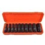 Zestaw 10 długich nasadek udarowych 1/2 10-24mm TSX TOOL do warsztatu