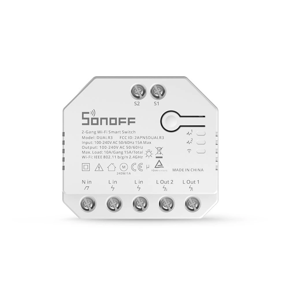 SONOFF DUAL R3 inteligentny przełącznik dual z pomiarem mocy i automatyką domową