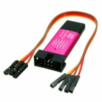 Vista frontal del St-Link V2 Mini programador STM32 con indicadores LED
