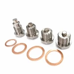 Magnetyczny Korek Spustu Oleju ze Stali Nierdzewnej M14 x 1,5 z Uszczelką - Miska Olejowa Samochód Motor