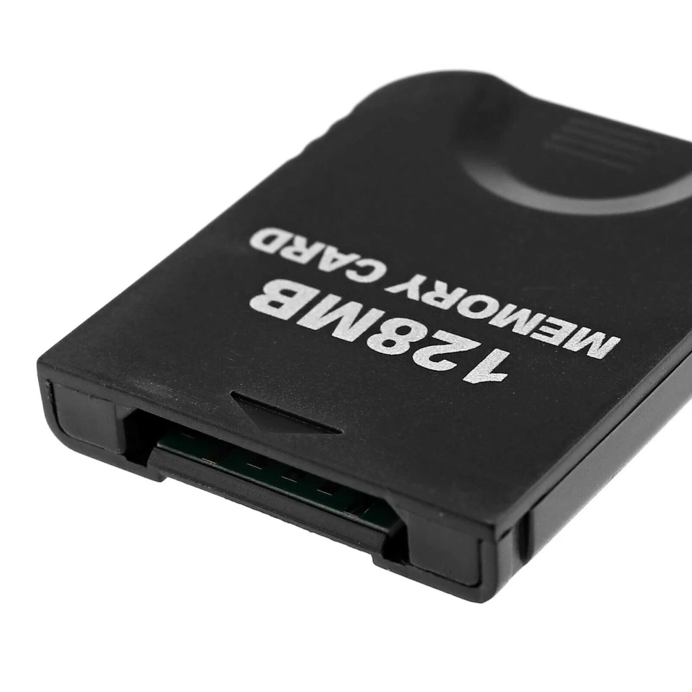 Accesorio tarjeta de memoria Nintendo GameCube 128 MB vista lateral