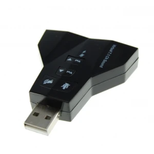 Podwójna karta dźwiękowa USB z 2 wyjściami i 2 wejściami