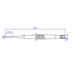 Sondas de prueba roja y negra TP4155 con conector banana 4mm para multímetros