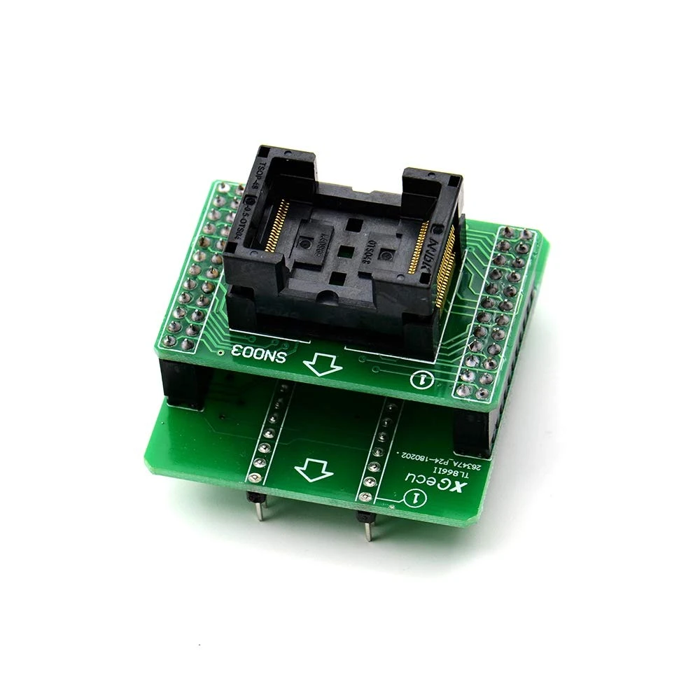 Vista del tablero superior TSOP48 del adaptador para programador TL866II