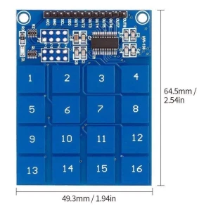 satkit TTP229 moduł pojemnościowego przełącznika dotykowego 16 kanałów do Arduino