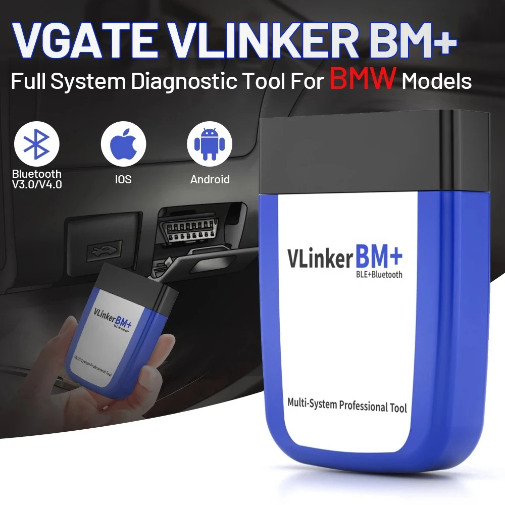 Vgate vLinker BM+ skaner OBD2 Bluetooth do BMW i MINI