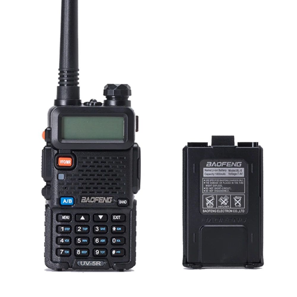 Walkie talkie Baofeng UV-5R 8W z zestawem słuchawkowym i radio VHF/UHF