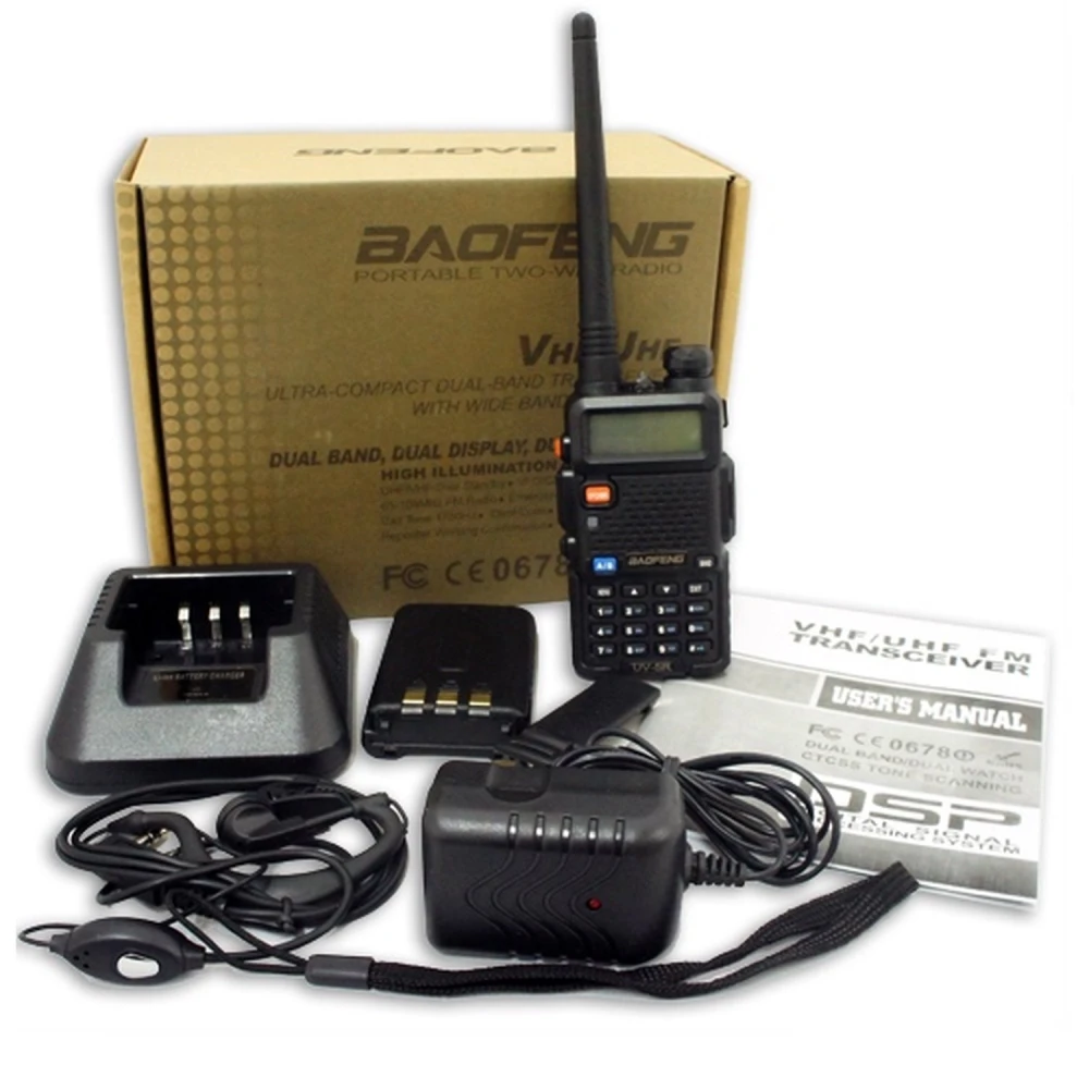Walkie talkie Baofeng UV-5R 8W z zestawem słuchawkowym i radio VHF/UHF